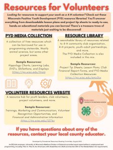 Volunteer Resources handout