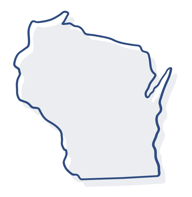 Outline of state of Wisconsin