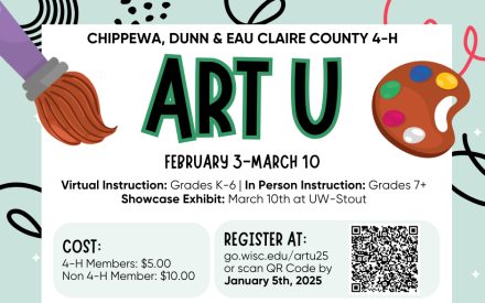 County 4-H Programs and UW-Stout Team Up to Provide Art Education