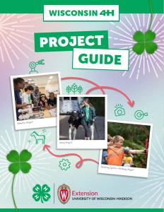 Wisconsin 4-H Project Guide cover