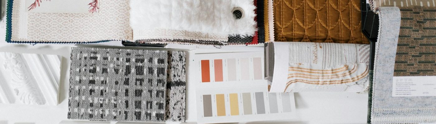 Swatches of color, texture, and design