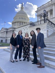 youth participants on the Capitol steps
