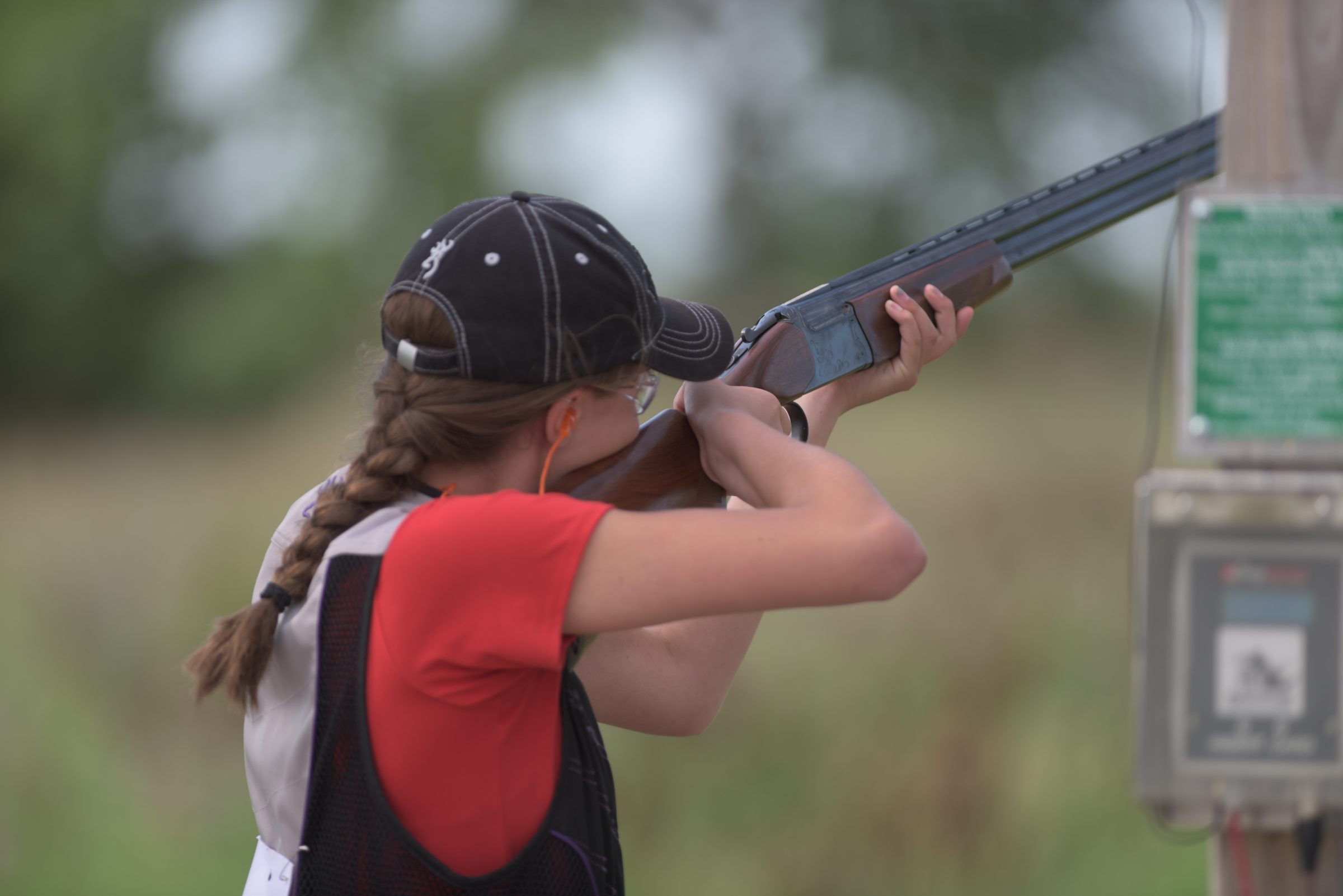 Girl shooting a gun