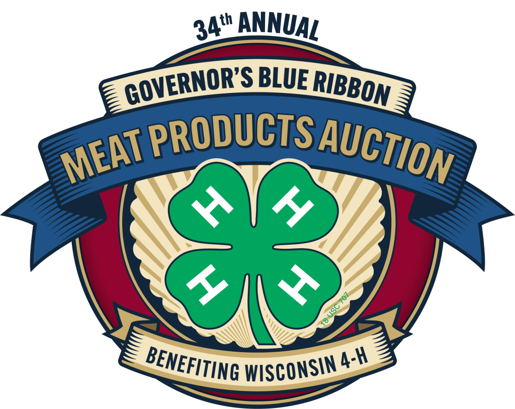 34th Annual Governor's blue ribbon Meat Products Auction - Benefiting Wisconsin 4-H logo